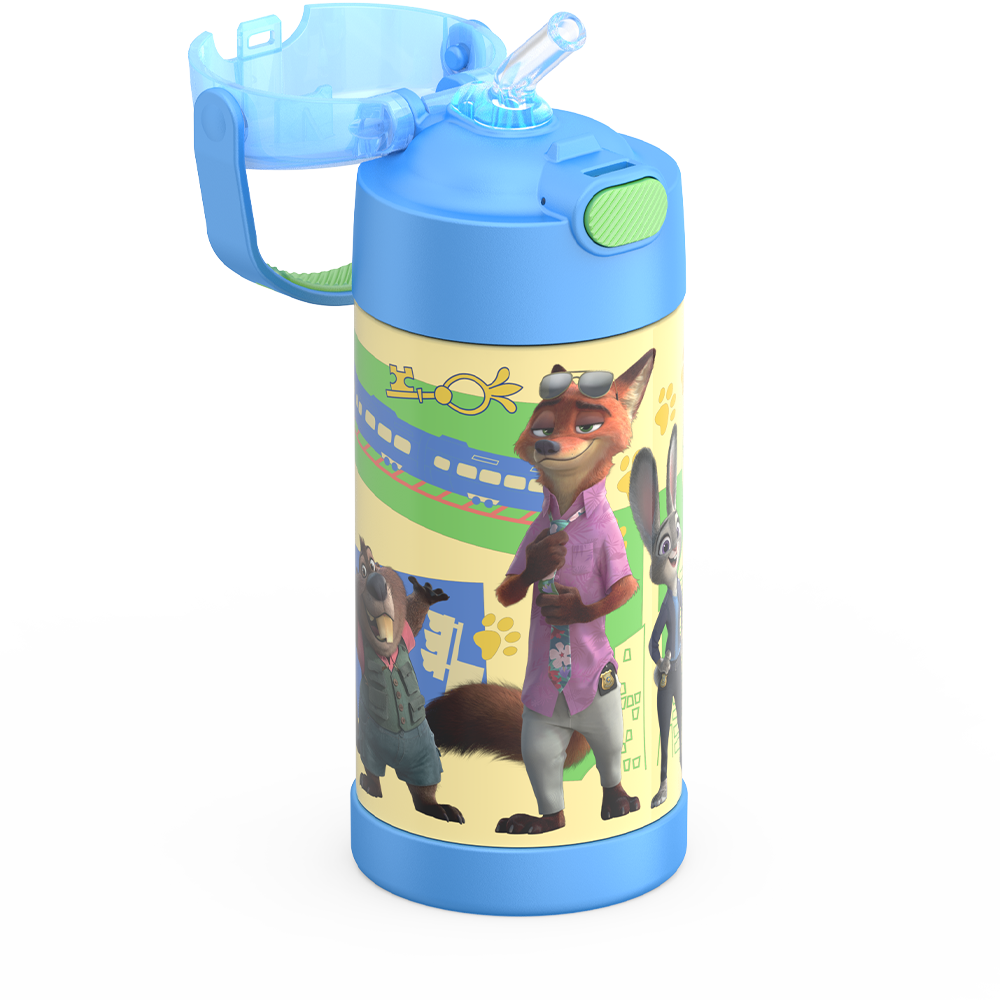 12oz FUNTAINER® WATER BOTTLE DISNEY ZOOTOPIA 2