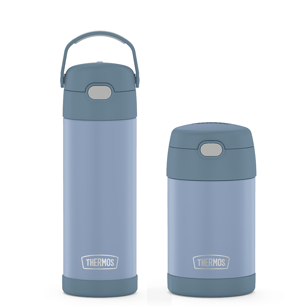 16oz FUNtainer Water Bottle & Food Jar Bundle - Denim