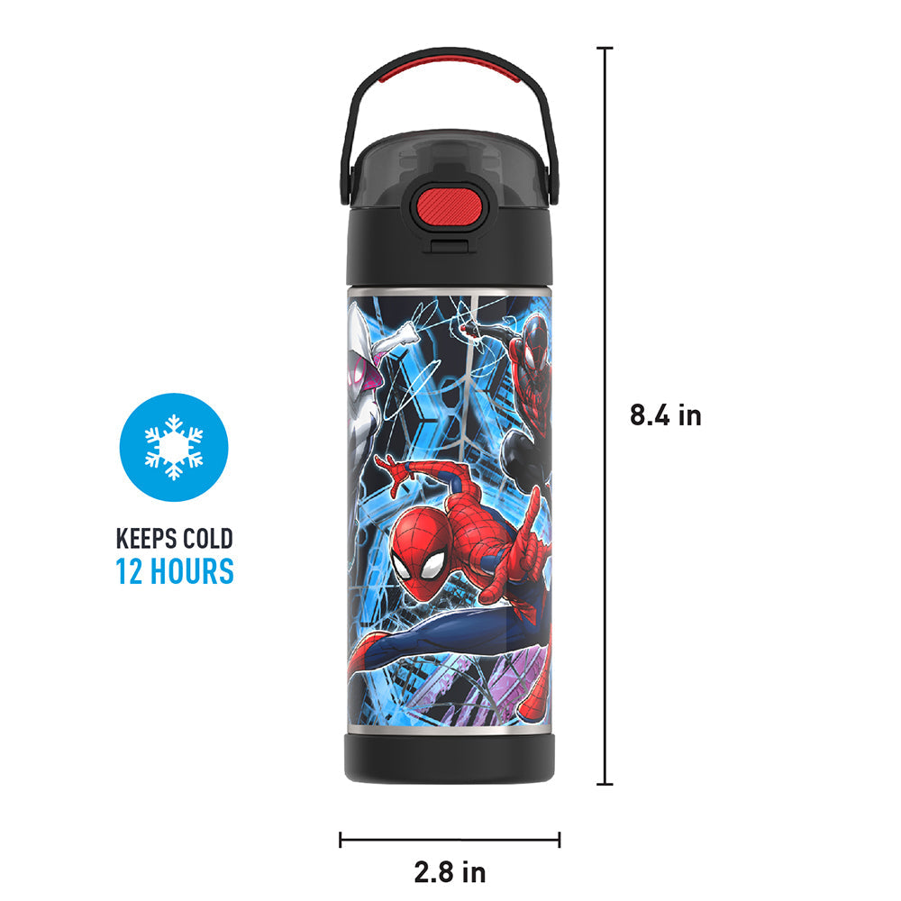 16oz FUNTAINER® WATER BOTTLE SPIDER-MAN