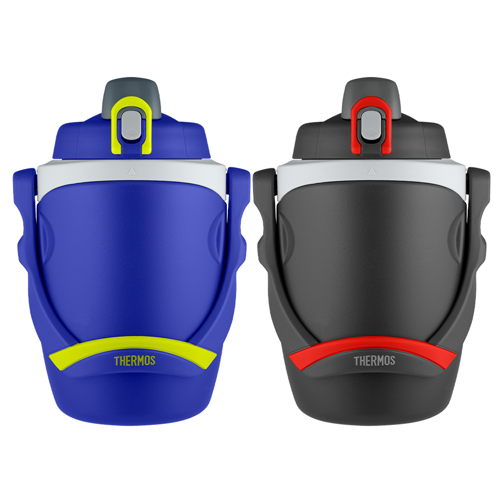 64oz Insulated Water Bottle Blue & Black Bundle