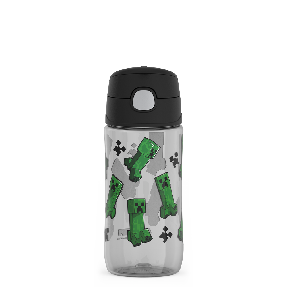 16oz THERMOS® KIDS WATER BOTTLE WITH SPOUT LID MINECRAFT