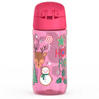 16oz THERMOS® KIDS PLASTIC WATER BOTTLE PINK SNOWMAN