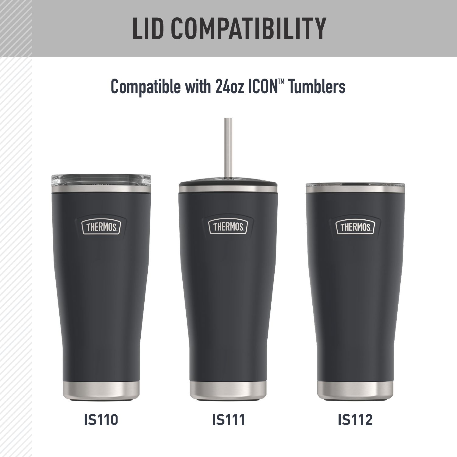 24oz ICON™ TUMBLER TWIST LOCK - REPLACEMENT LID