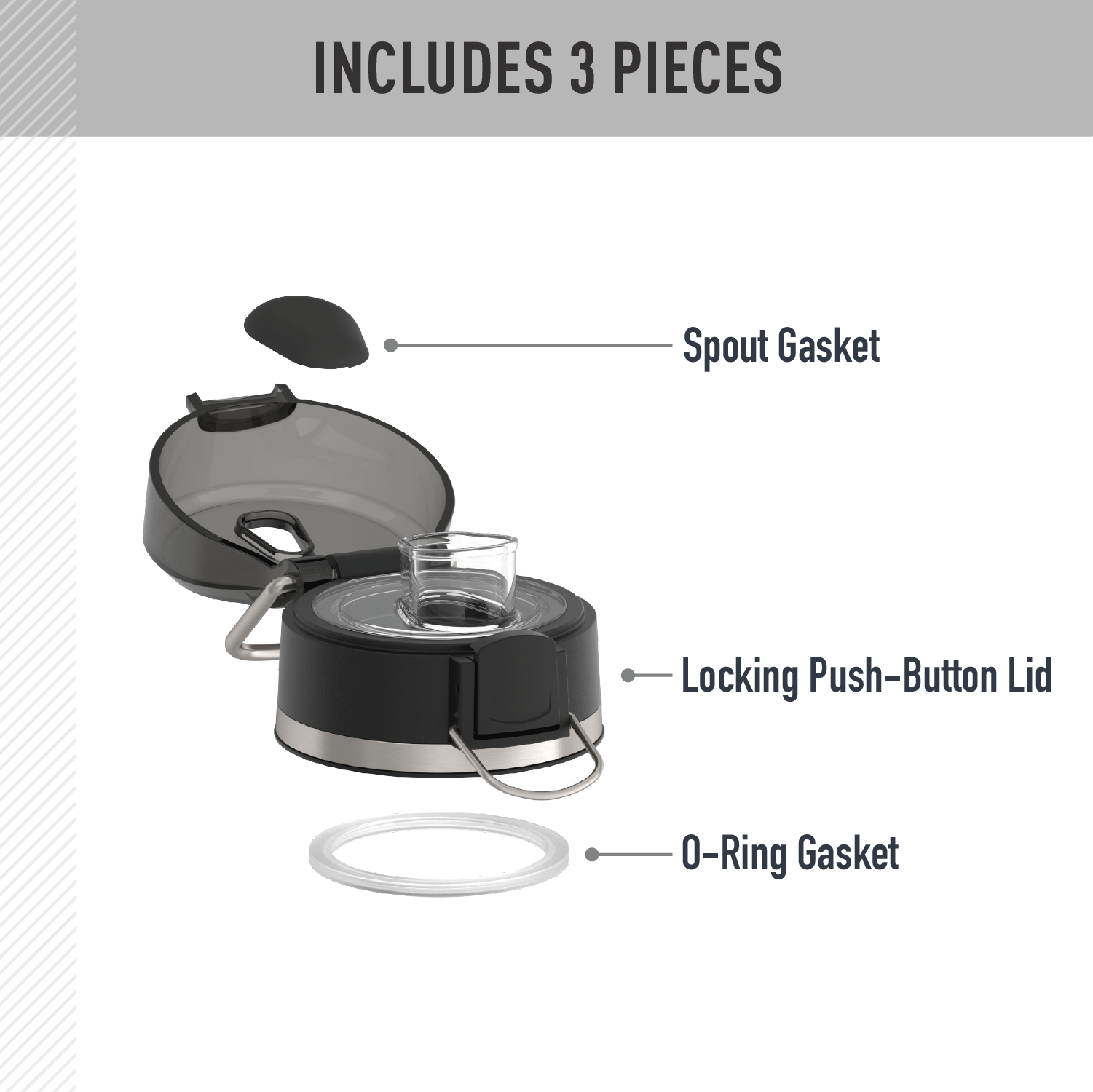 18oz ICON™ KIDS WATER BOTTLE - REPLACEMENT SPOUT LID