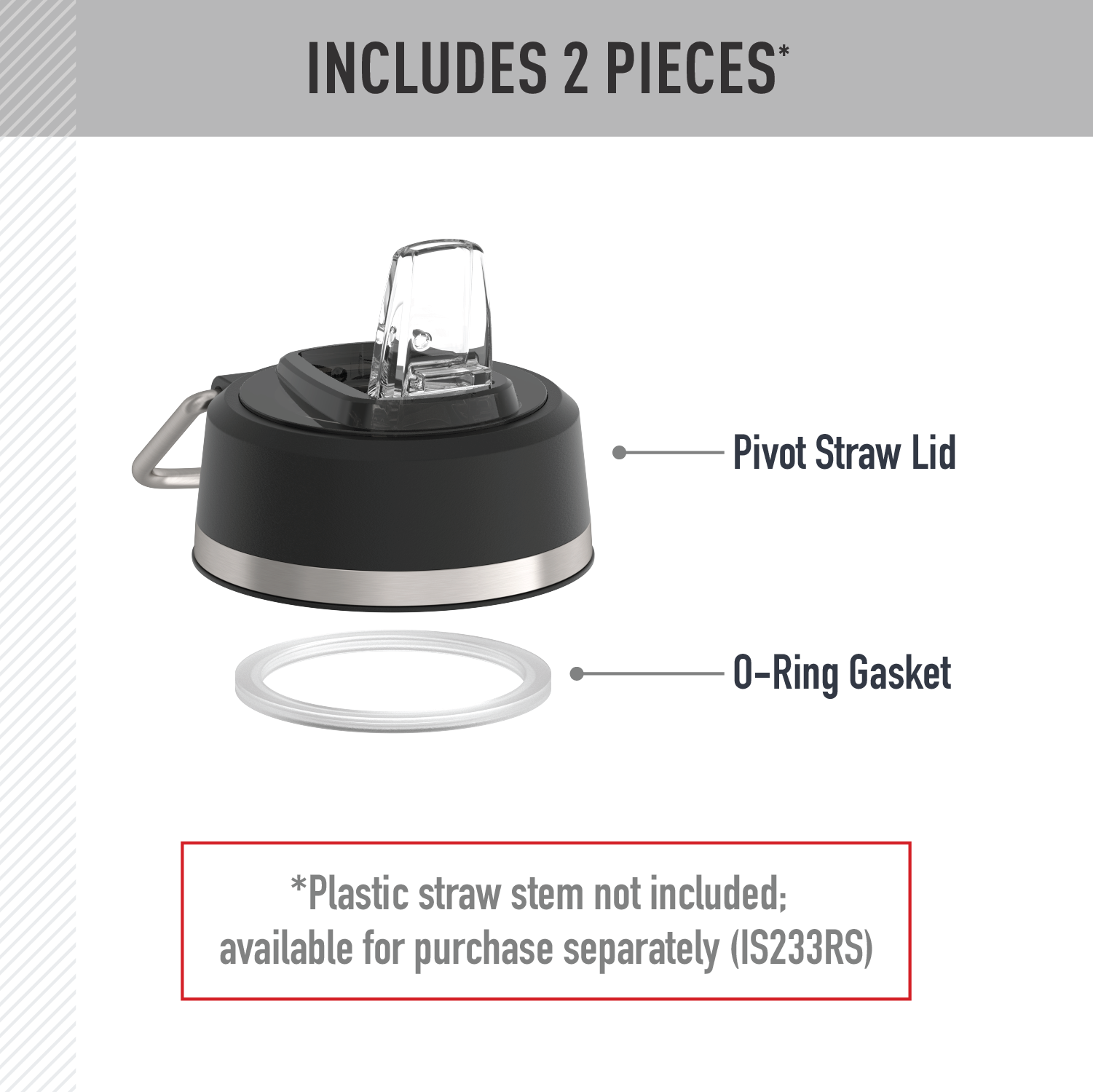 18oz ICON™ KIDS WATER BOTTLE - REPLACEMENT STRAW LID