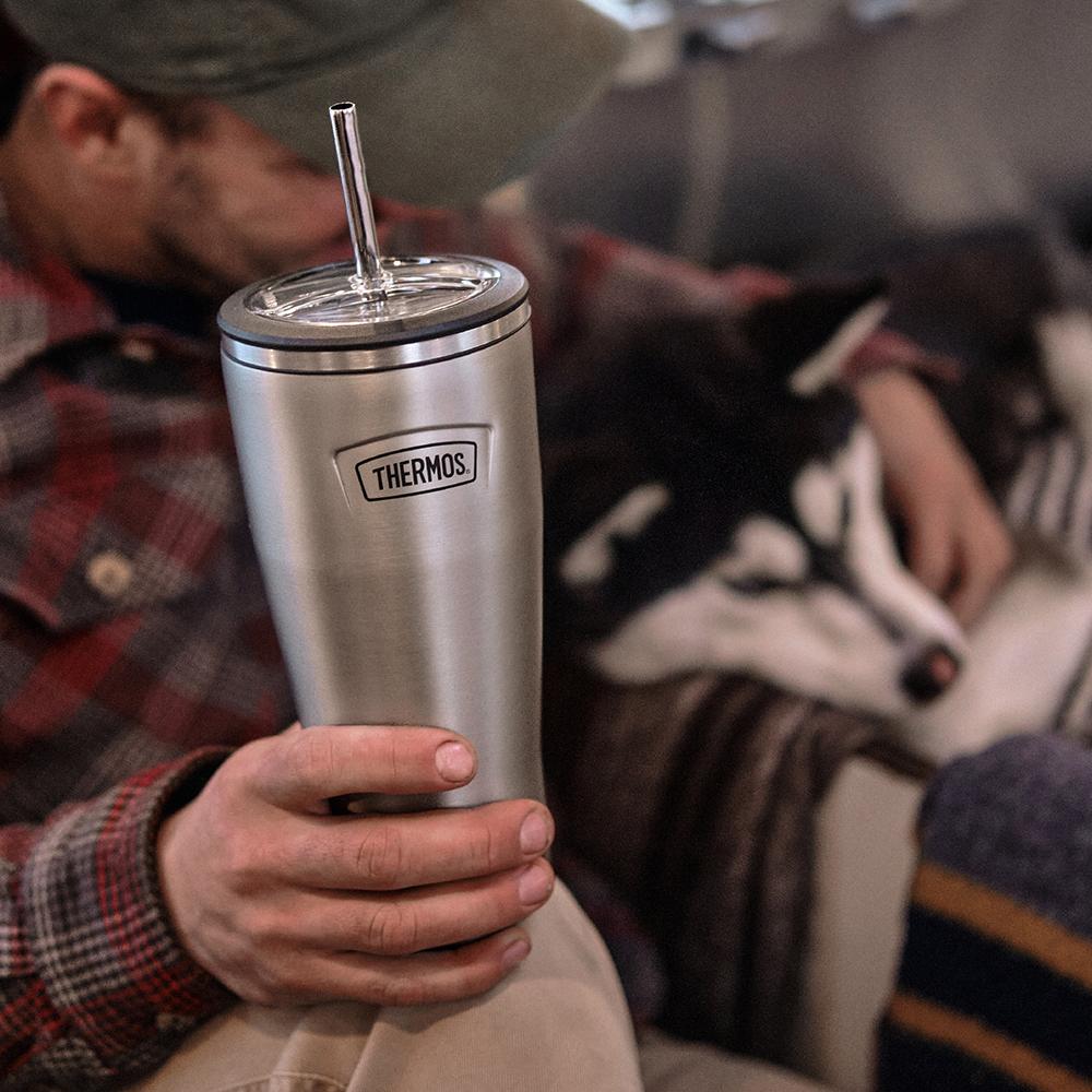 24oz ICON? COLD TUMBLER WITH STRAW