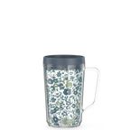 16oz DOUBLE WALL DESK MUG BLUE FLORAL