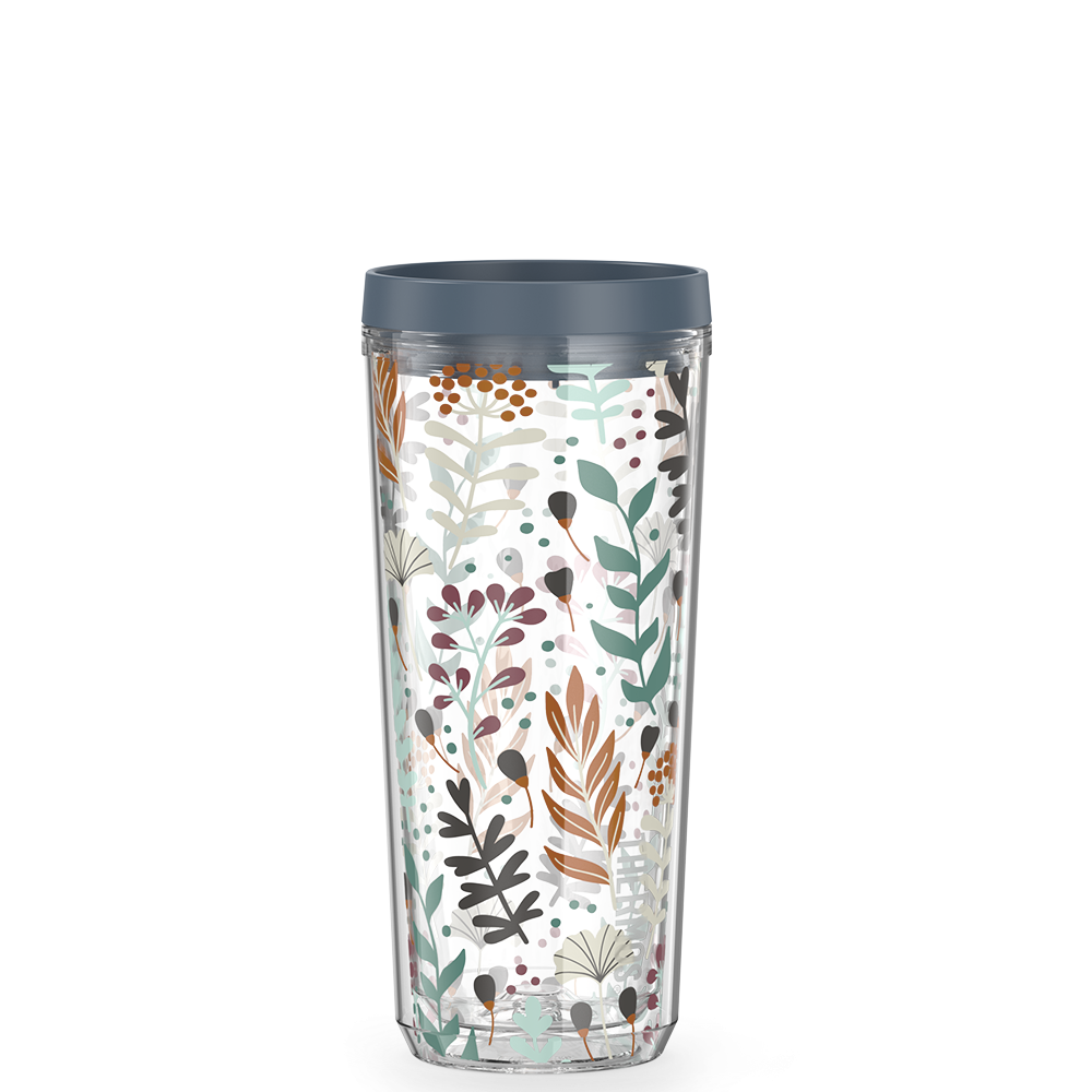 24oz DOUBLE WALL TUMBLER WHIMSICAL LEAVES
