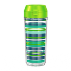 18oz DOUBLE WALL WATER BOTTLE NAVY STRIPES