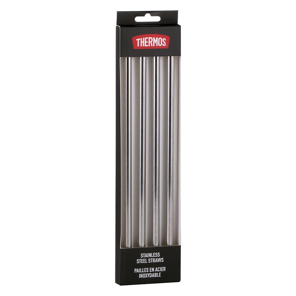 STAINLESS STEEL REPLACEMENT STRAWS - 4PK