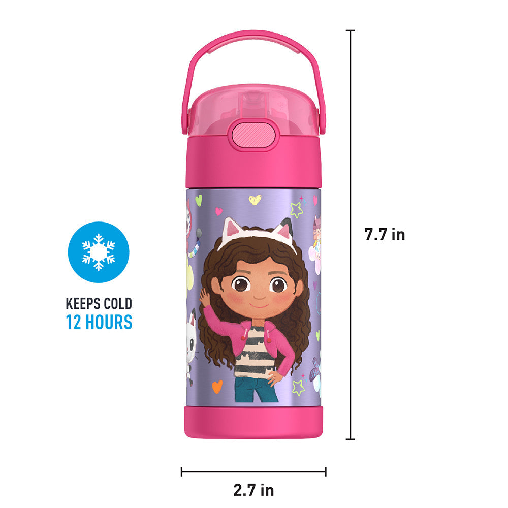12oz FUNTAINER® WATER BOTTLE GABBY'S DOLLHOUSE