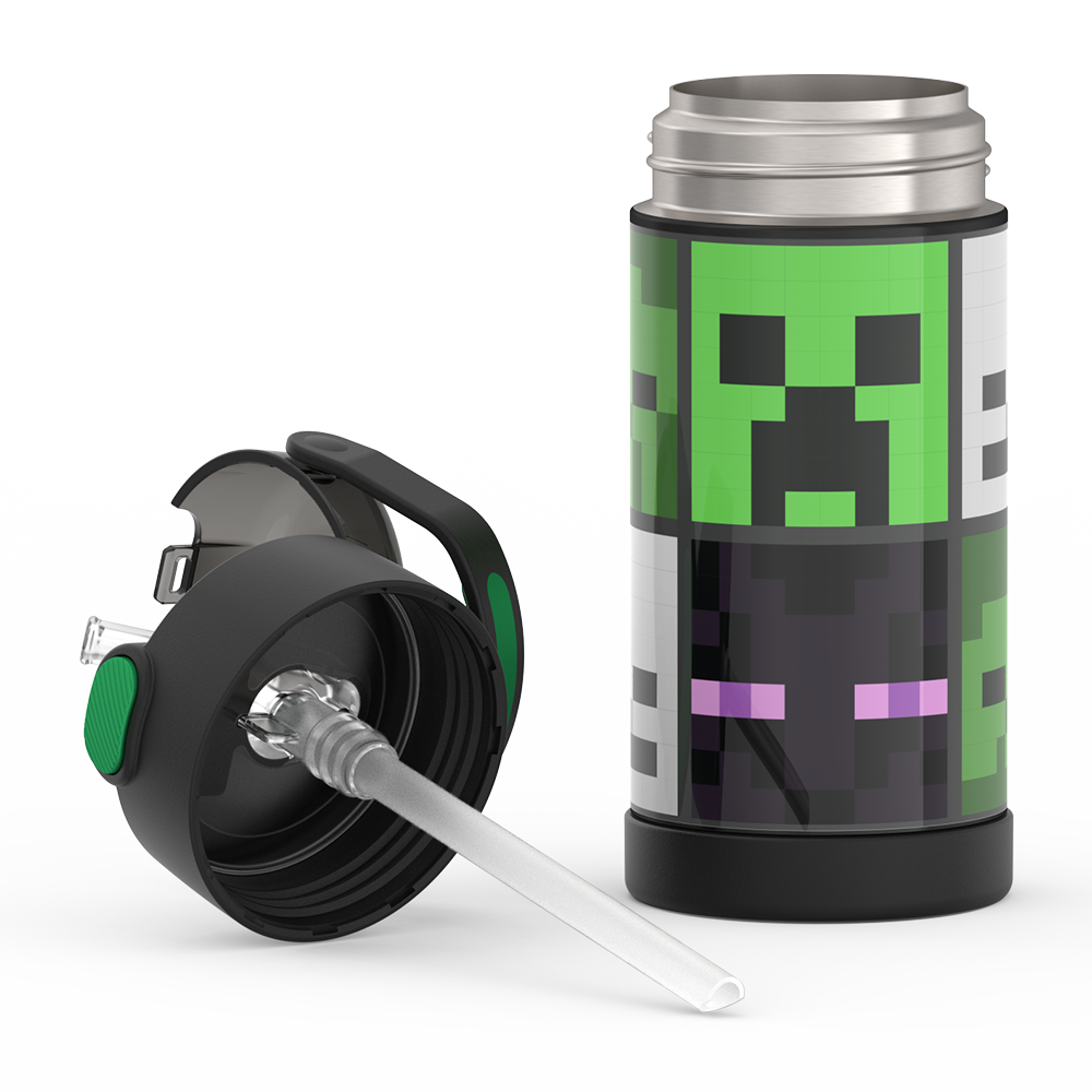 12oz FUNTAINER® WATER BOTTLE MINECRAFT