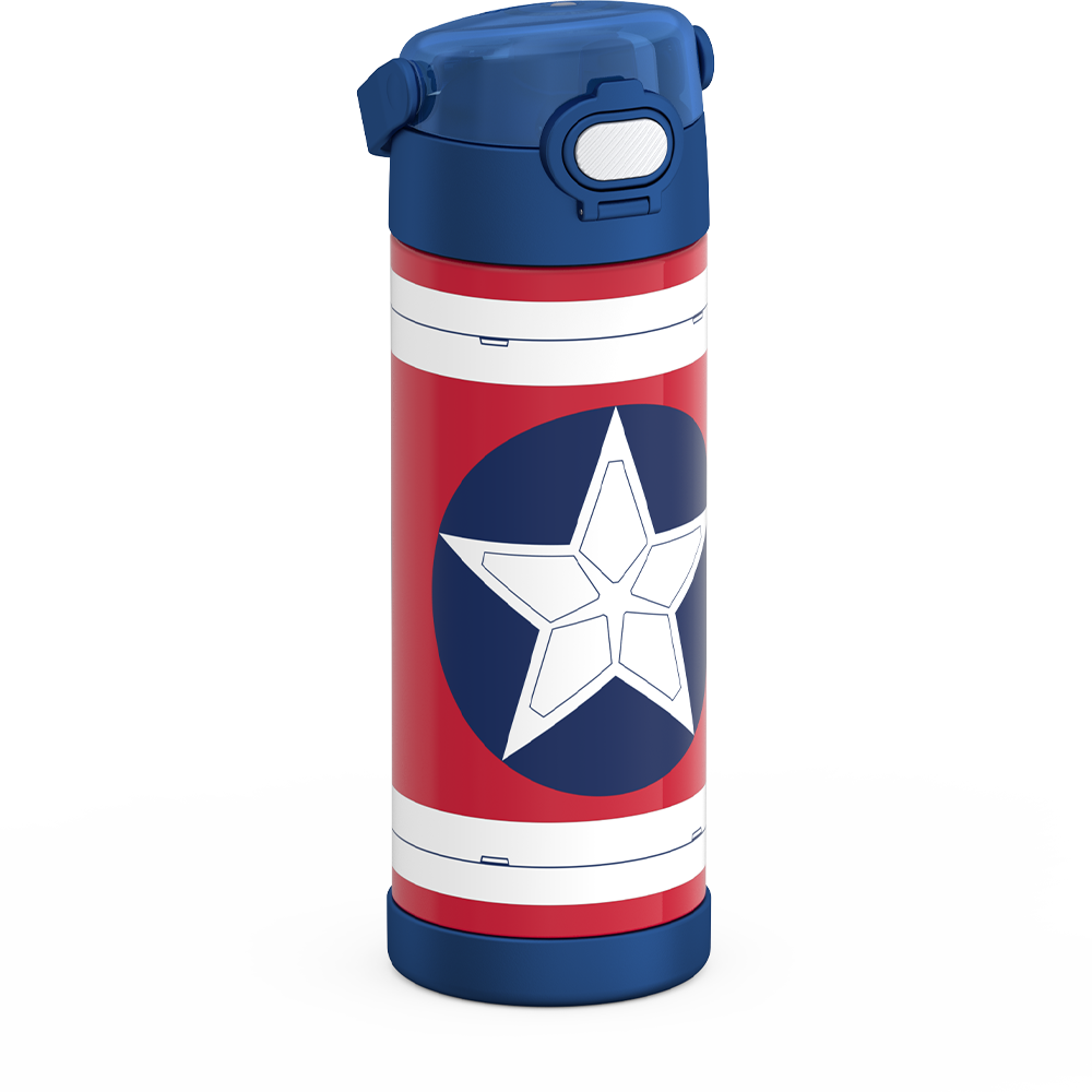 16oz FUNTAINER® WATER BOTTLE CAPTAIN AMERICA