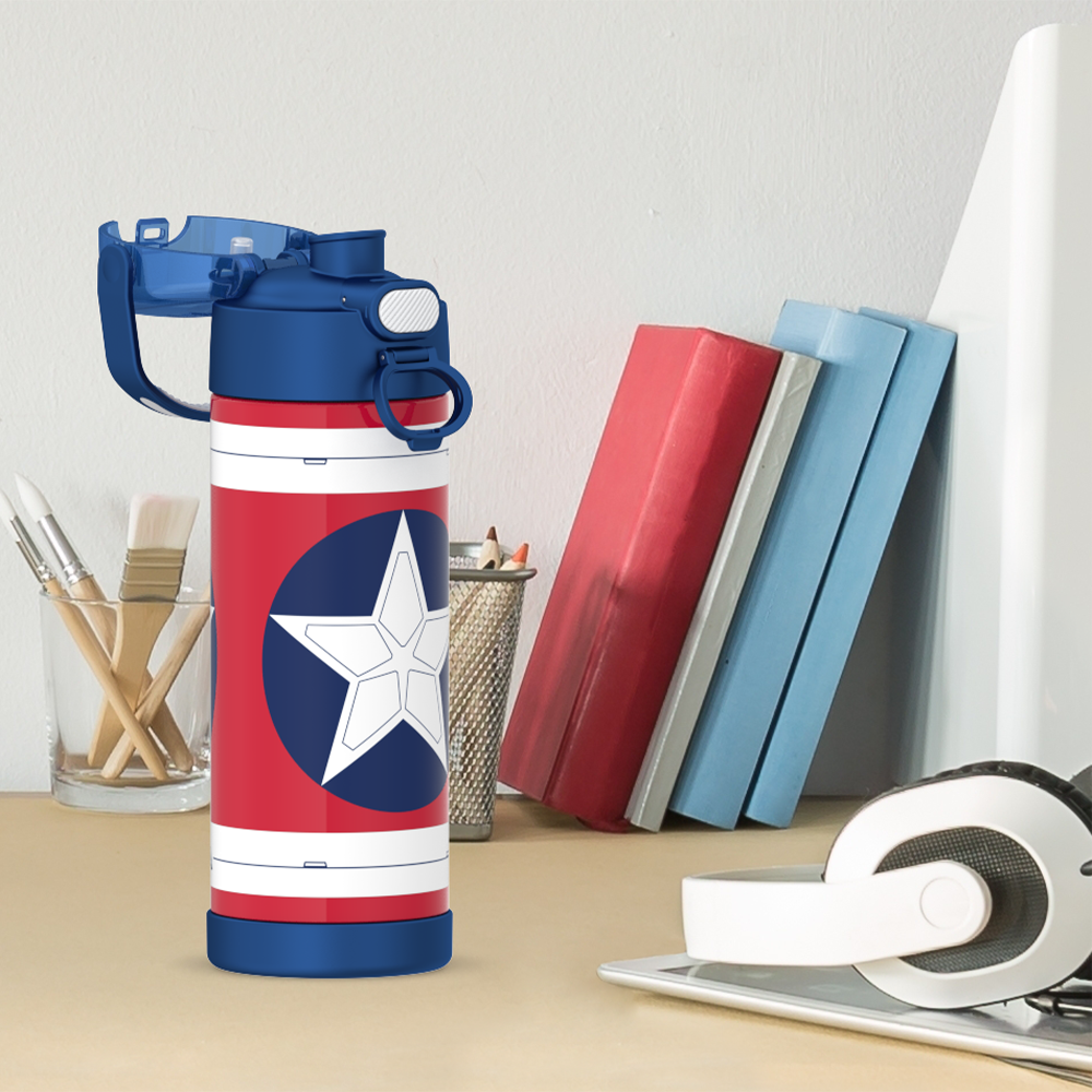 16oz FUNTAINER® WATER BOTTLE CAPTAIN AMERICA