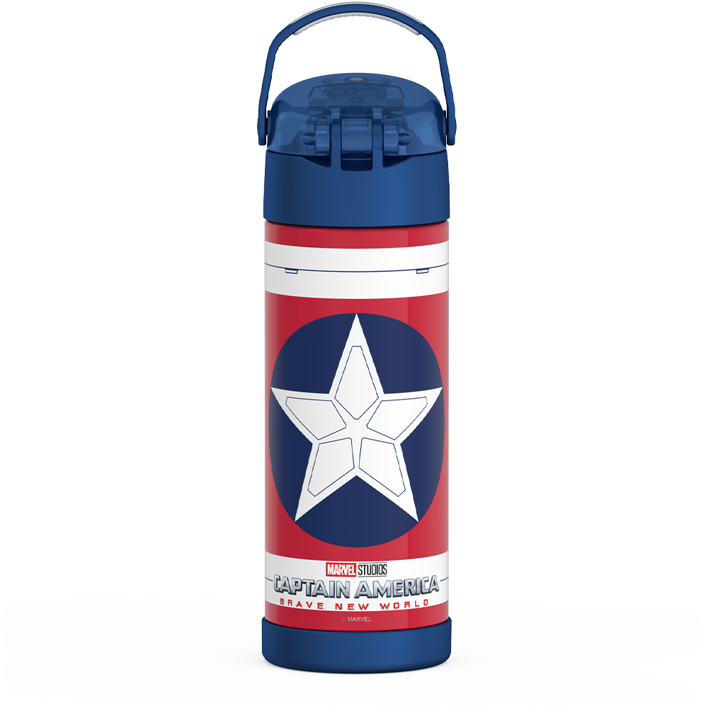 16oz FUNTAINER® WATER BOTTLE CAPTAIN AMERICA