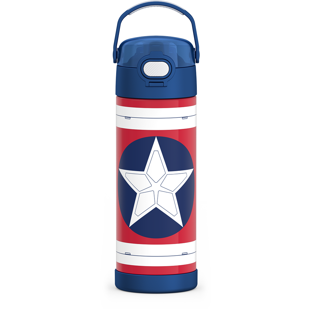 16oz FUNTAINER® WATER BOTTLE CAPTAIN AMERICA