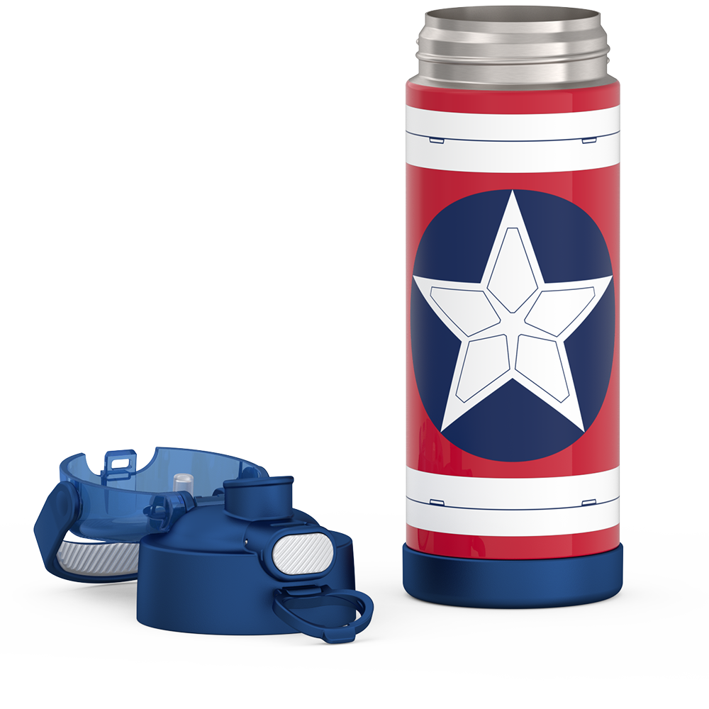 16oz FUNTAINER® WATER BOTTLE CAPTAIN AMERICA