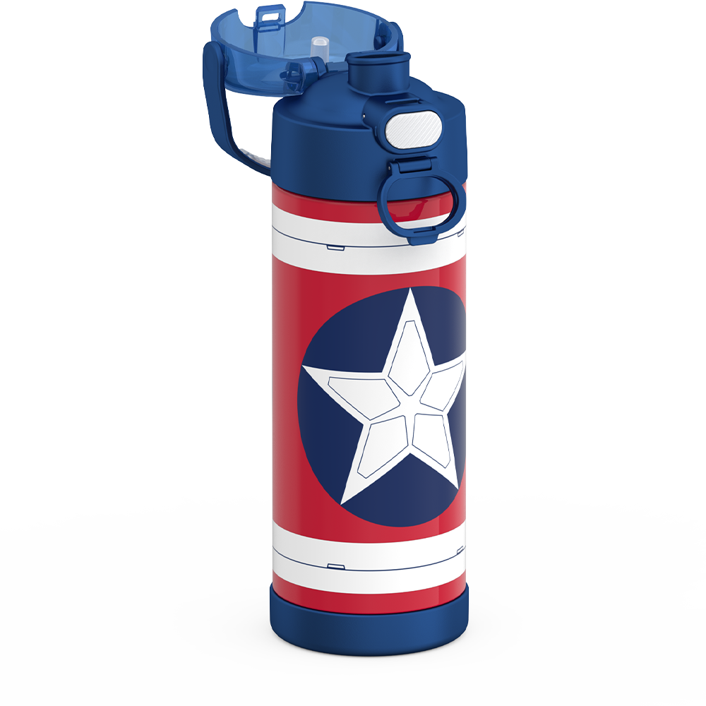 16oz FUNTAINER® WATER BOTTLE CAPTAIN AMERICA