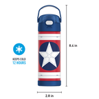 16oz FUNTAINER® WATER BOTTLE CAPTAIN AMERICA