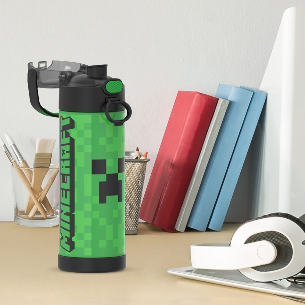 16oz FUNTAINER® WATER BOTTLE MINECRAFT