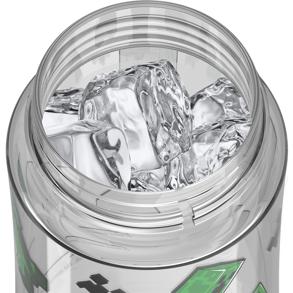 16oz THERMOS® KIDS WATER BOTTLE WITH SPOUT LID MINECRAFT