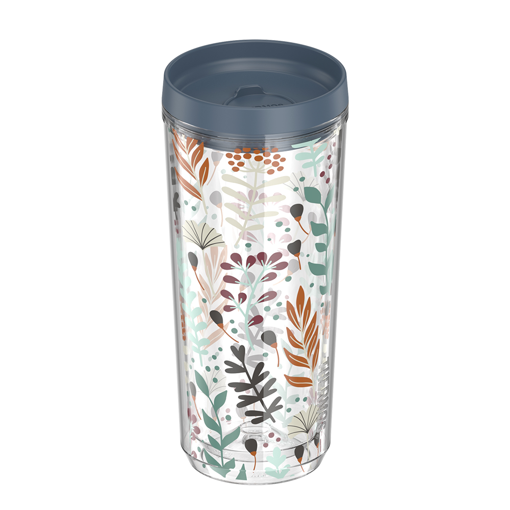 24oz DOUBLE WALL TUMBLER WHIMSICAL LEAVES