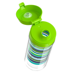 18oz DOUBLE WALL WATER BOTTLE NAVY STRIPES