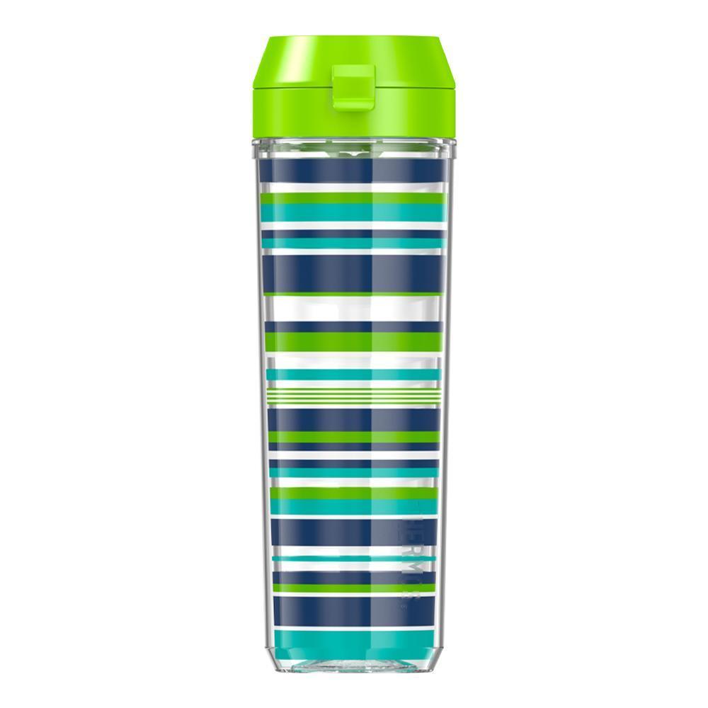 24oz DOUBLE WALL WATER BOTTLE NAVY STRIPES